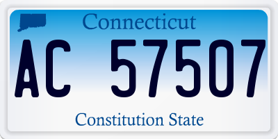 CT license plate AC57507