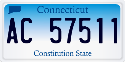 CT license plate AC57511