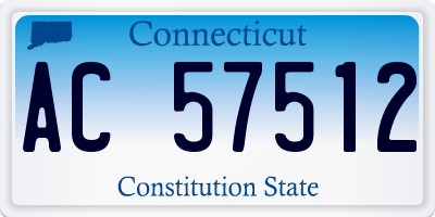 CT license plate AC57512