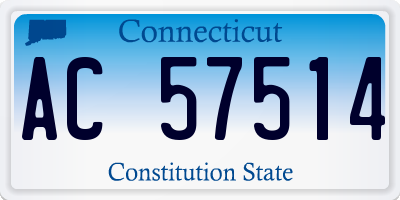 CT license plate AC57514