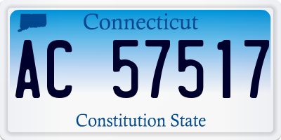 CT license plate AC57517