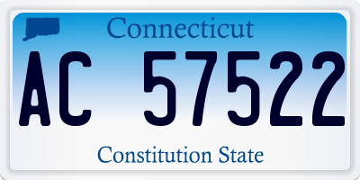 CT license plate AC57522