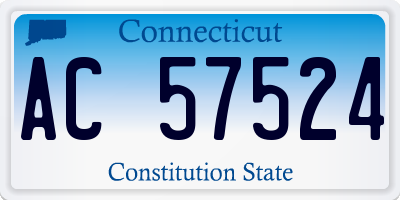 CT license plate AC57524