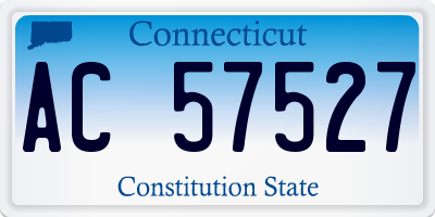 CT license plate AC57527