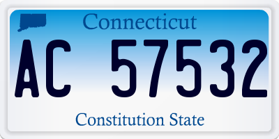 CT license plate AC57532