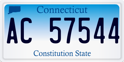 CT license plate AC57544