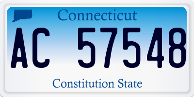 CT license plate AC57548