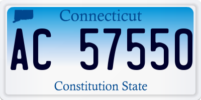 CT license plate AC57550