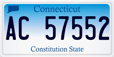 CT license plate AC57552