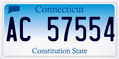 CT license plate AC57554