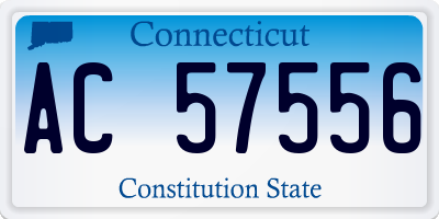 CT license plate AC57556