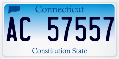 CT license plate AC57557