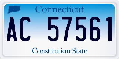 CT license plate AC57561