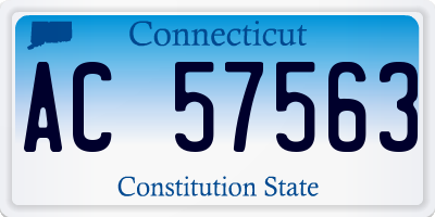 CT license plate AC57563