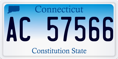 CT license plate AC57566