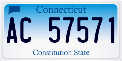 CT license plate AC57571