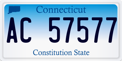 CT license plate AC57577