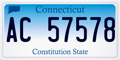 CT license plate AC57578