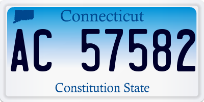 CT license plate AC57582