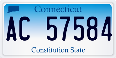 CT license plate AC57584