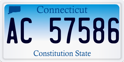 CT license plate AC57586