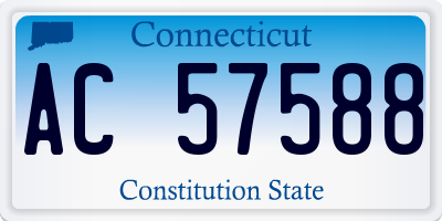 CT license plate AC57588