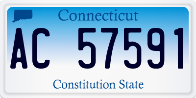 CT license plate AC57591