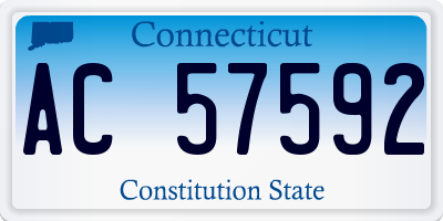 CT license plate AC57592