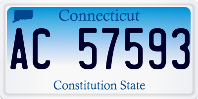 CT license plate AC57593