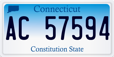 CT license plate AC57594