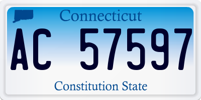 CT license plate AC57597