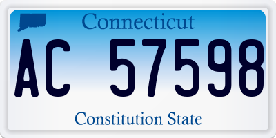 CT license plate AC57598