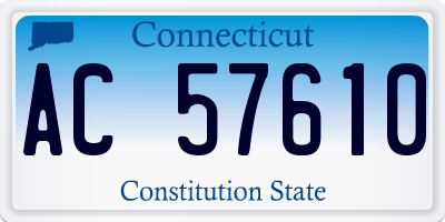CT license plate AC57610