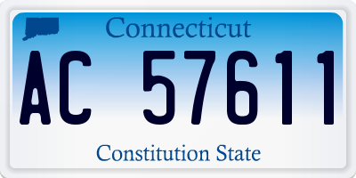 CT license plate AC57611
