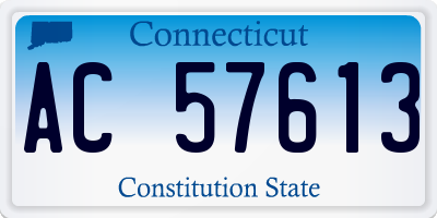 CT license plate AC57613