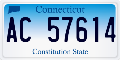 CT license plate AC57614