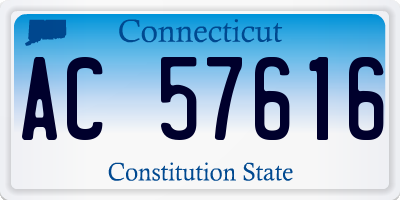 CT license plate AC57616