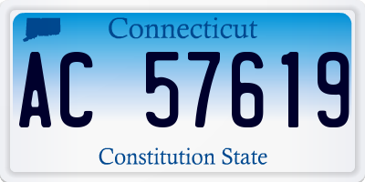 CT license plate AC57619