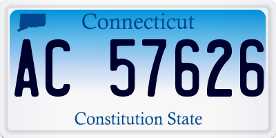 CT license plate AC57626