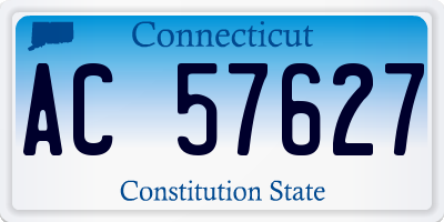 CT license plate AC57627