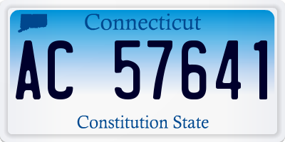 CT license plate AC57641