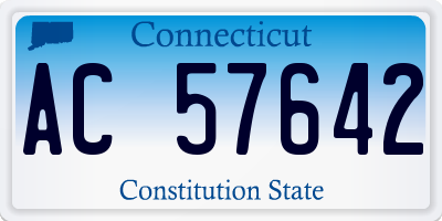 CT license plate AC57642