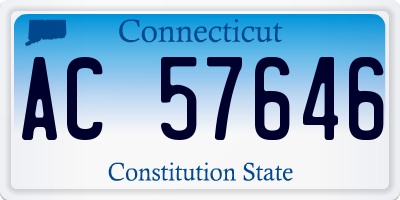 CT license plate AC57646