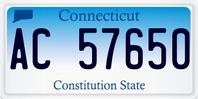 CT license plate AC57650