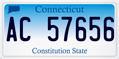 CT license plate AC57656