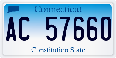 CT license plate AC57660