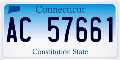 CT license plate AC57661