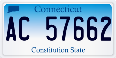 CT license plate AC57662