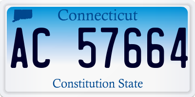 CT license plate AC57664