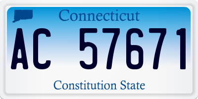 CT license plate AC57671